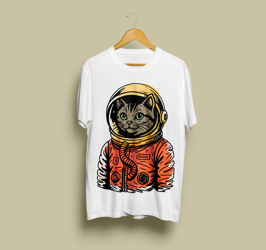 Cosmonaut Cat Chariteee Original T-Shirt - Unisex Music Tee